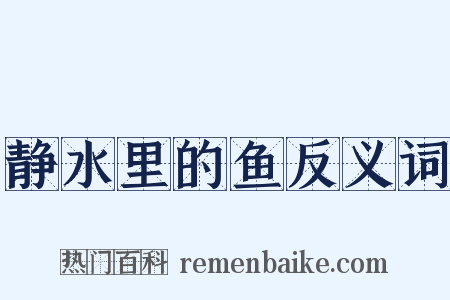 静水里的鱼反义词是什么意思的图片